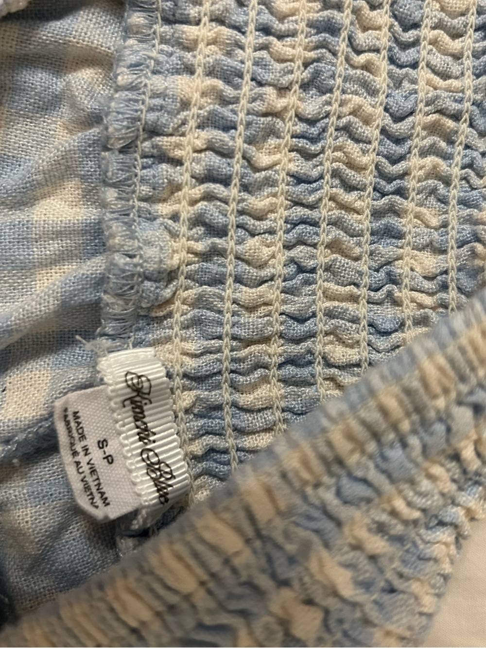 Kimchi Blue Light Blue Gingham wide leg Pants - Picture 2 of 2